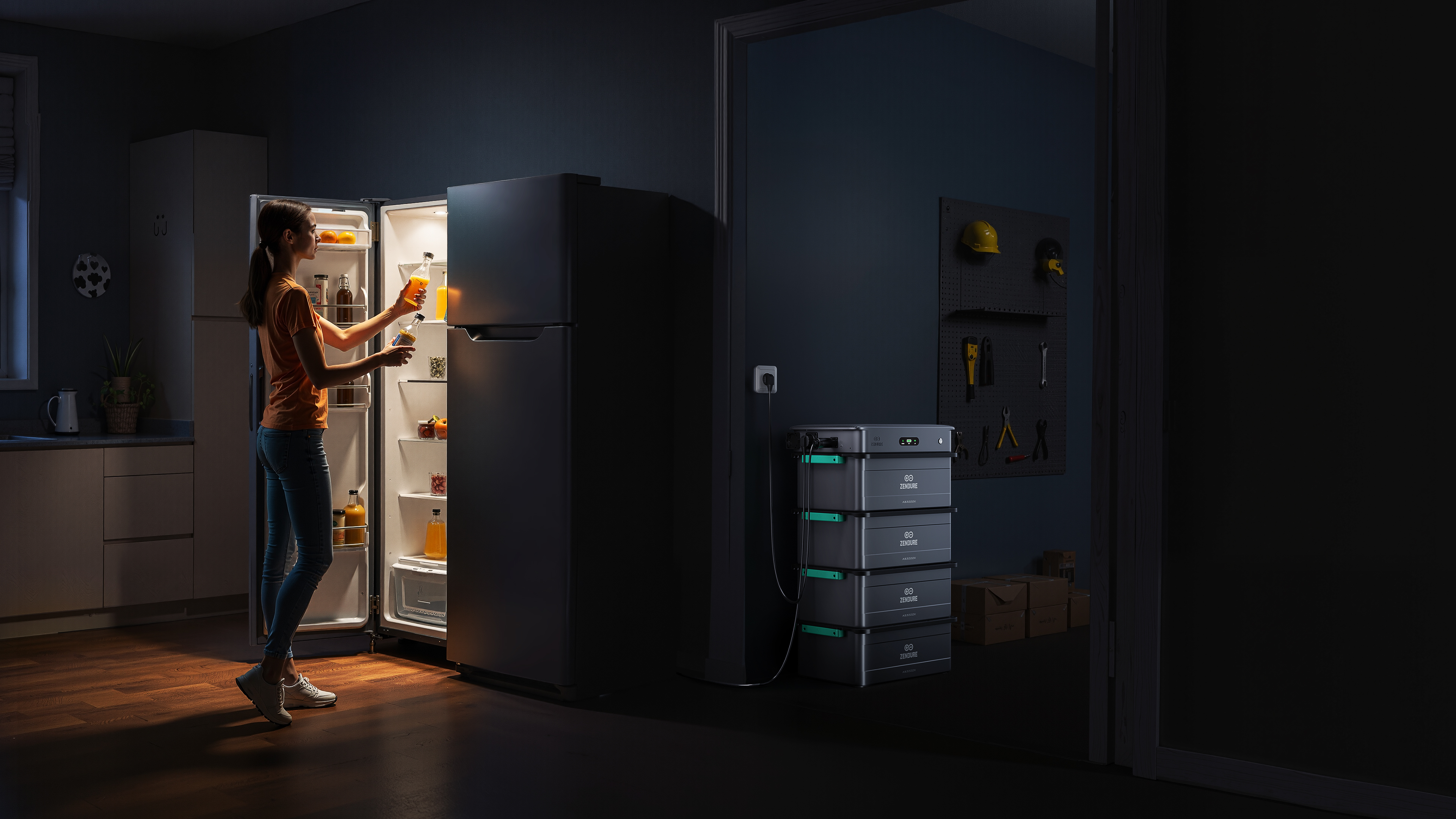 Vidéo Zendure illustrant l’alimentation de secours ou un scénario de coupure réseau